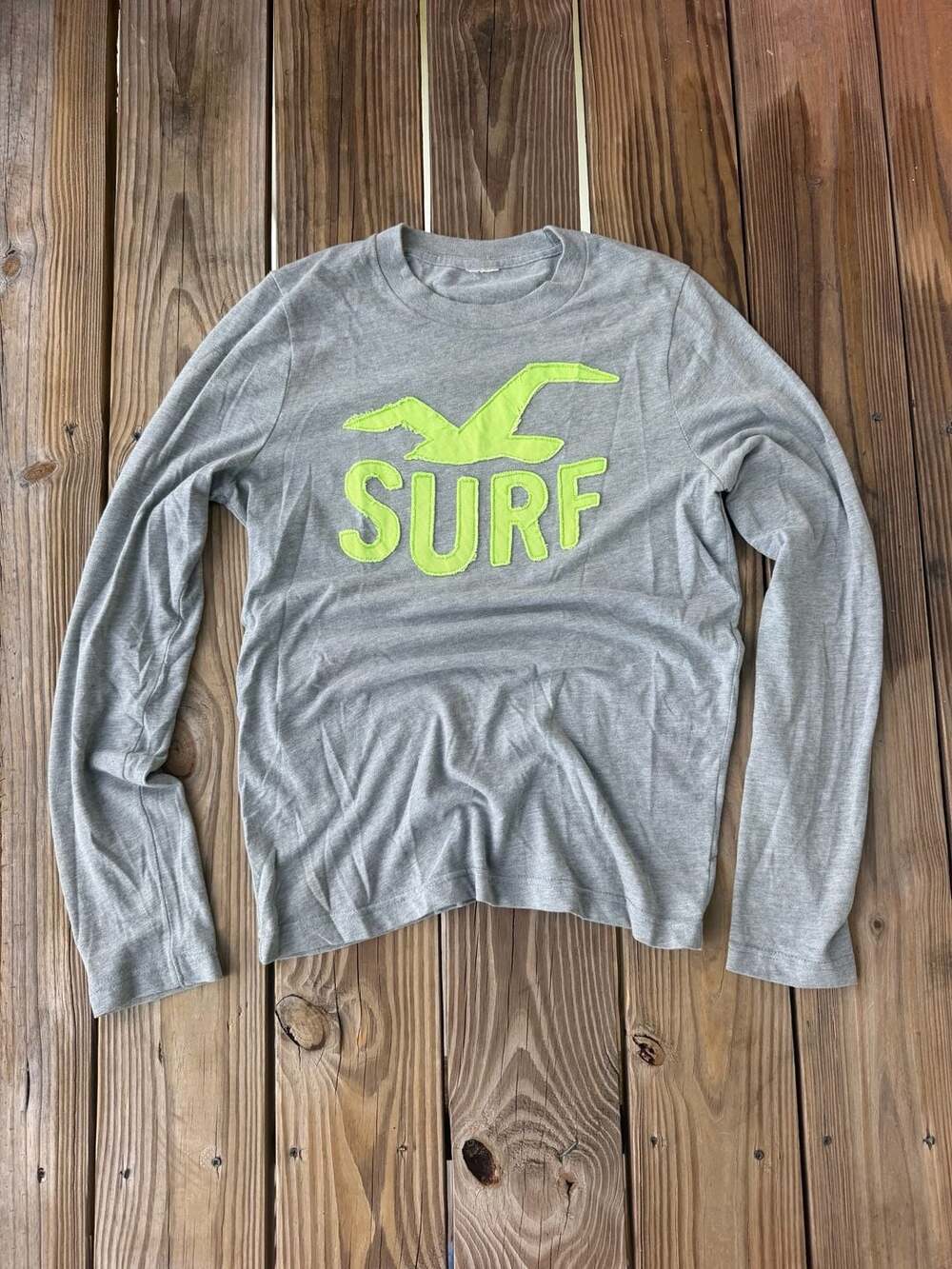 Hollister Surf Long Sleeve Crew Neck Graphic T-Shirt